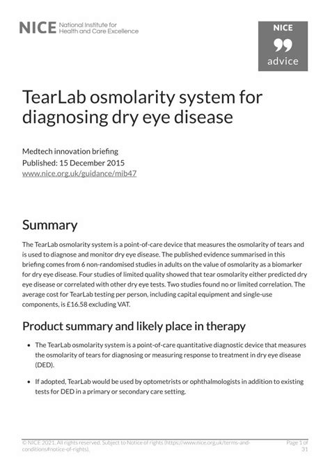 tear free test report interpretation|The How and Why of Diagnosing Dry Eye .